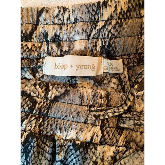Bishop & Young Gray & Tan Snake Python Animal Print Jogger Pants XS - Picture 4 of 4